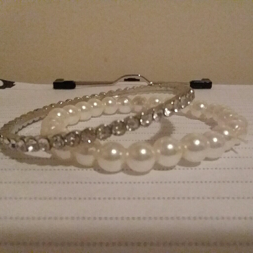 Pearls and diamond bracelets
